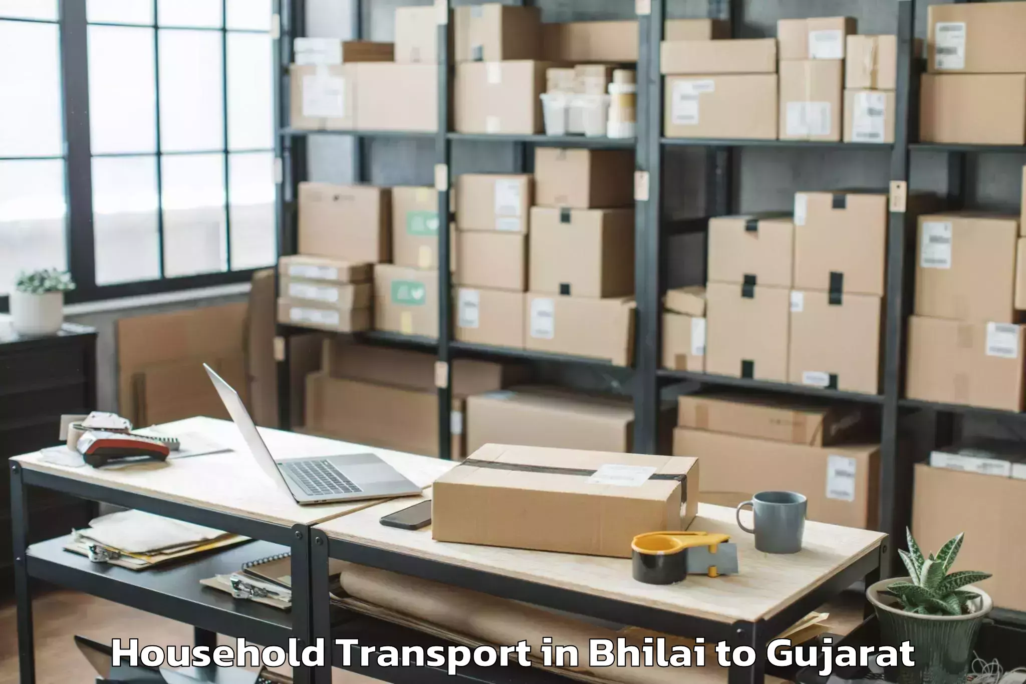 Trusted Bhilai to Madhavkampa Household Transport